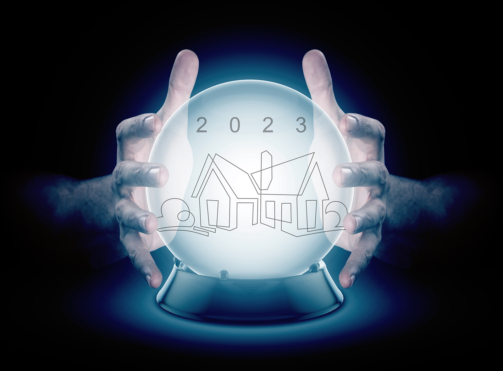 Hands On Crystal Ball And Cryptocurrency